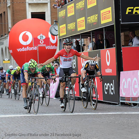 Giro d’Italia under 23: Lonardi vince in volata. Philipsen si veste di rosa